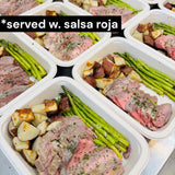 Herb Flank Steak, Salsa Roja