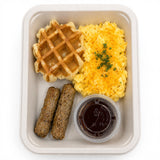 Cheesy Scramble and Waffle