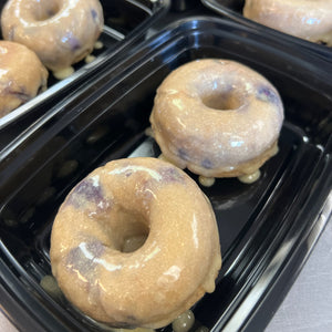 Blueberry Protein Donuts with Lemon Curd